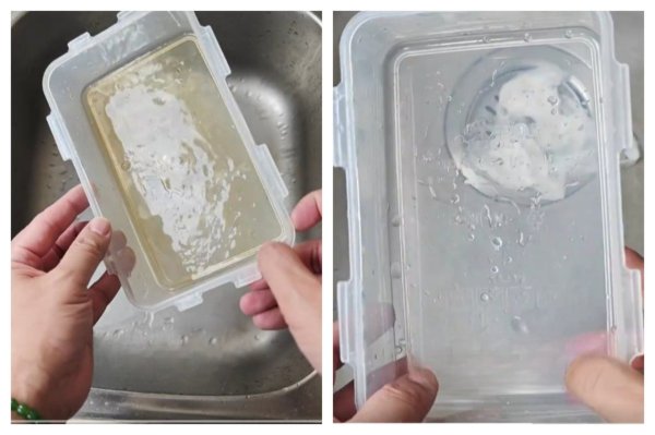 Is it difficult to cleanse the plastic fresh box of vegetable oil? 2-step 