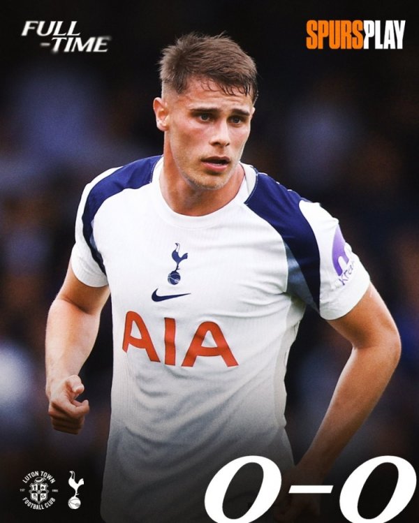 Shooting 2-11! Tottenham friendly match 0-0 Luton: Kudus starts & South Korean young player Liang Minge plays