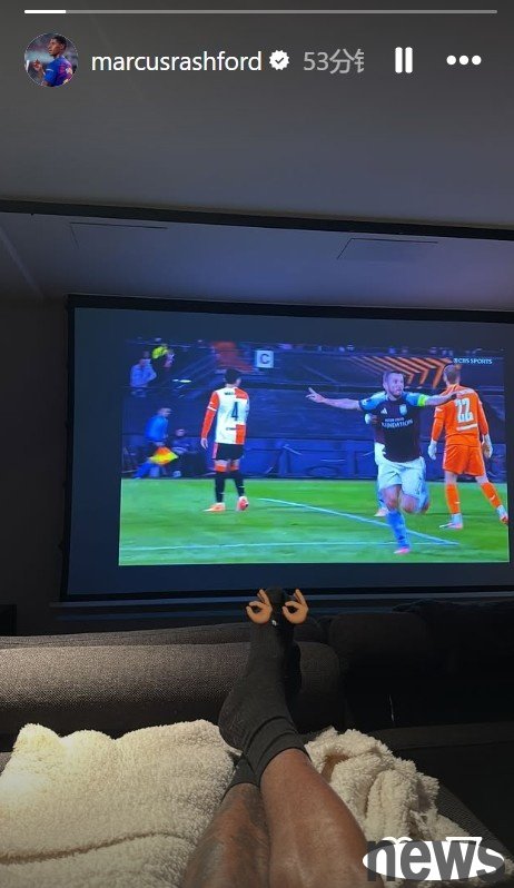 Care about your old boss! Rashford social media posts photos to watch Aston Villa s Europa League game at home