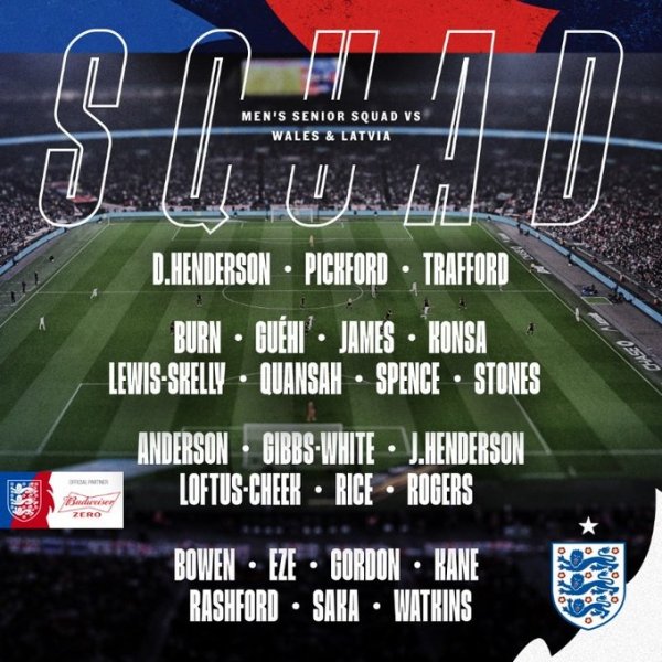 England list: Rashford and Chick are on the list, Bellingham, Foden and Gallish are not selected
