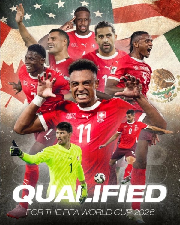 After qualifying for the 6th consecutive World Cup, the Swiss team officially issued a message to celebrate